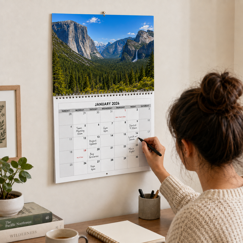 2027 National Parks Wall Calendar, 18-Month July 2026-Dec 2027 Monthly Calendar, Gift for National Park Lovers