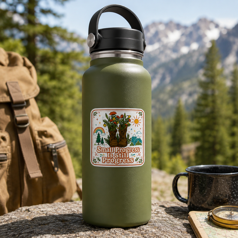 Hiking & Camping Sticker, Gift for Nature Lovers