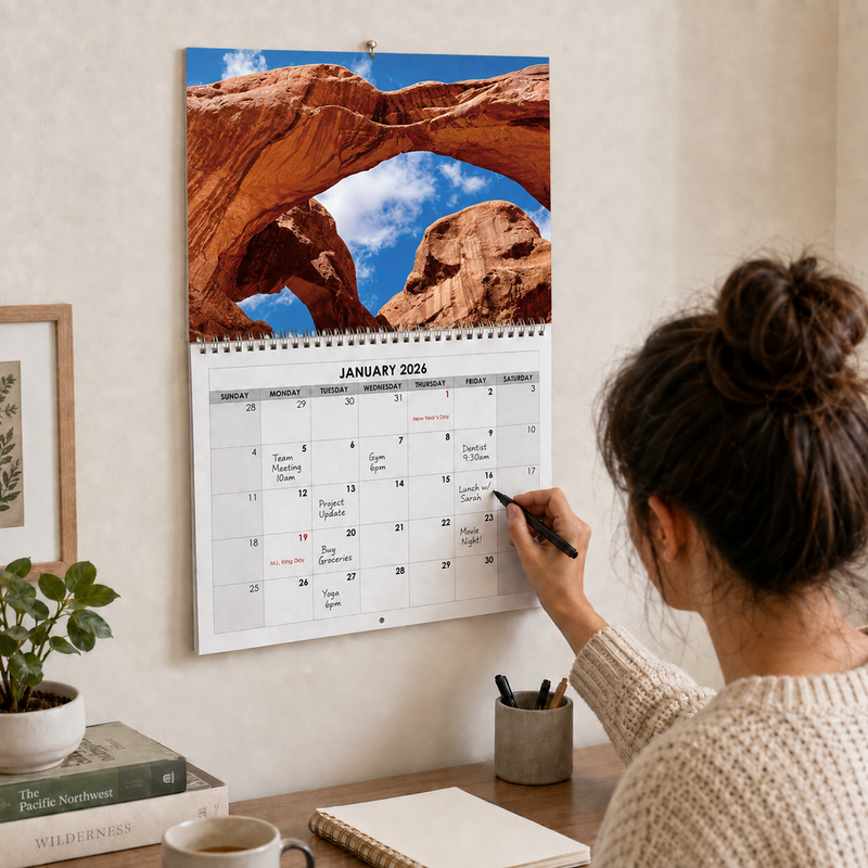 2027 National Parks Wall Calendar, 18-Month July 2026-Dec 2027 Monthly Calendar, Gift for National Park Lovers