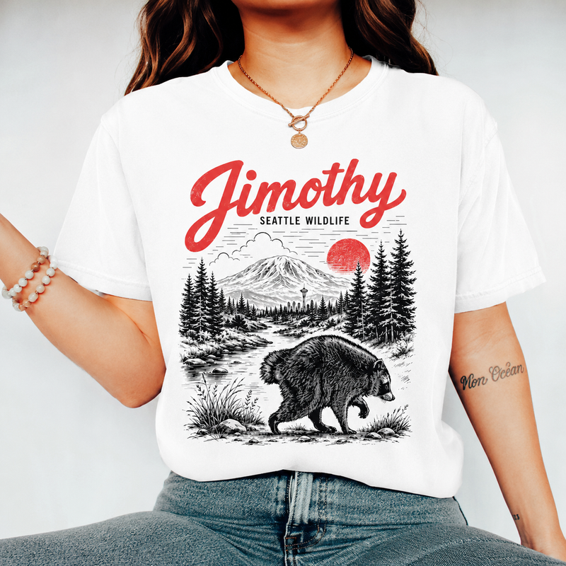 Jimothy Raccoon Shirt, Funny Seattle Wildlife Tee, Vintage Pacific Northwest Comfort Colors T-Shirt