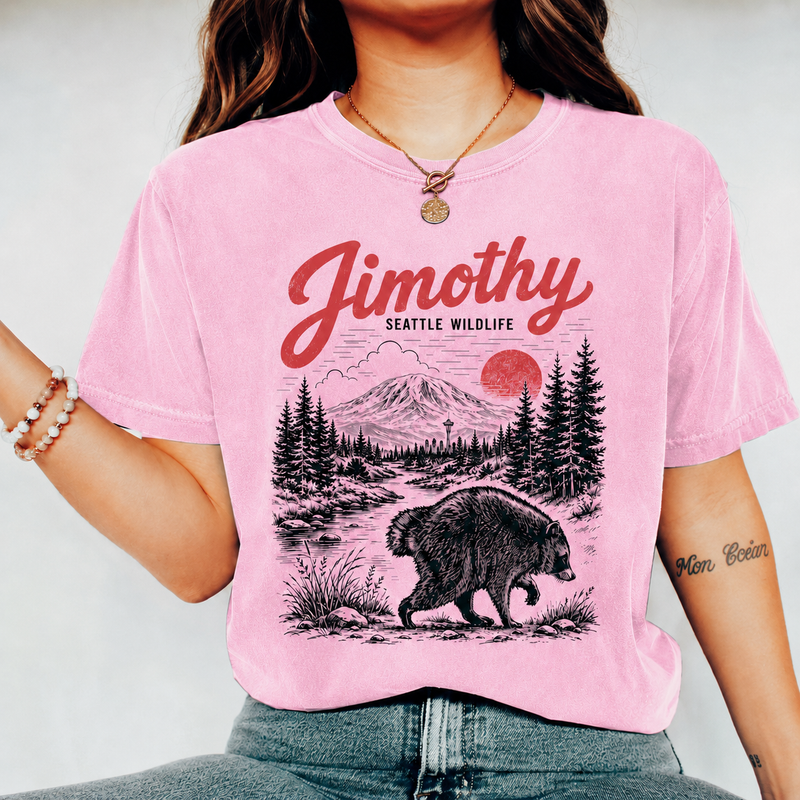 Jimothy Raccoon Shirt, Funny Seattle Wildlife Tee, Vintage Pacific Northwest Comfort Colors T-Shirt
