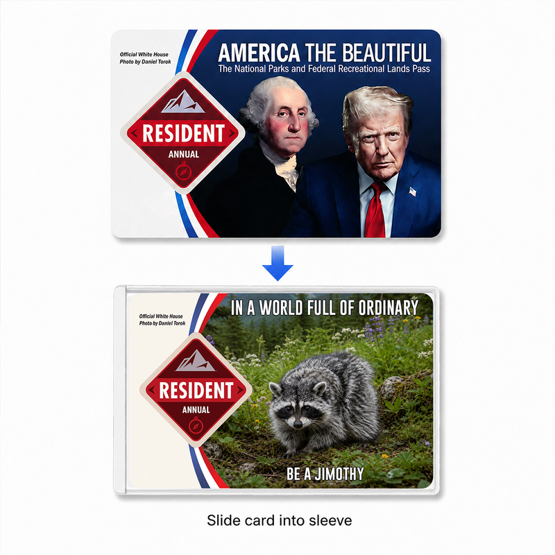 Jimothy National Park Pass Sleeve, America the Beautiful Pass Holder, Gift for Hiker