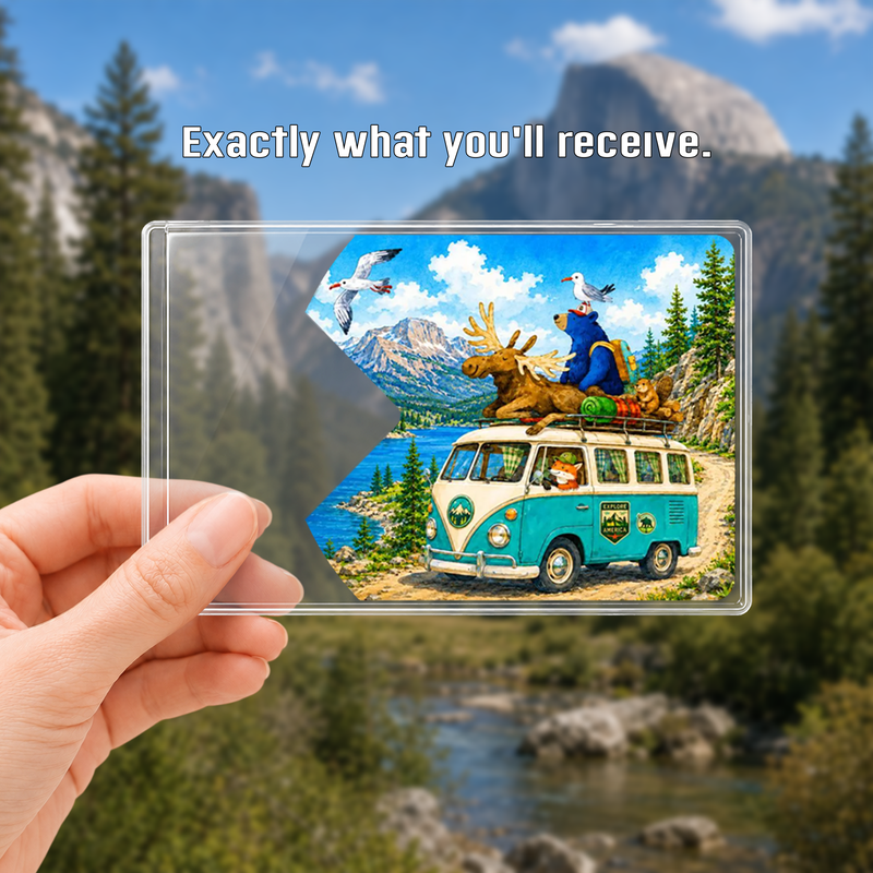 Funny Animal National Park Pass Sleeve, Gift for Hikers & Campers