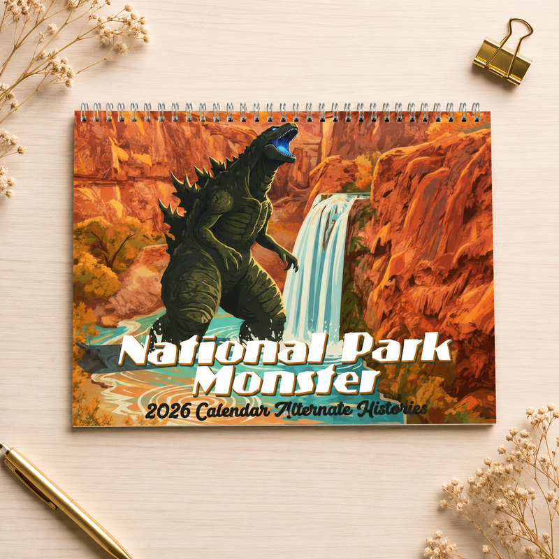 2027 National Parks Monster Wall Calendar, Scenic Nature Art, Outdoor Lover Gift