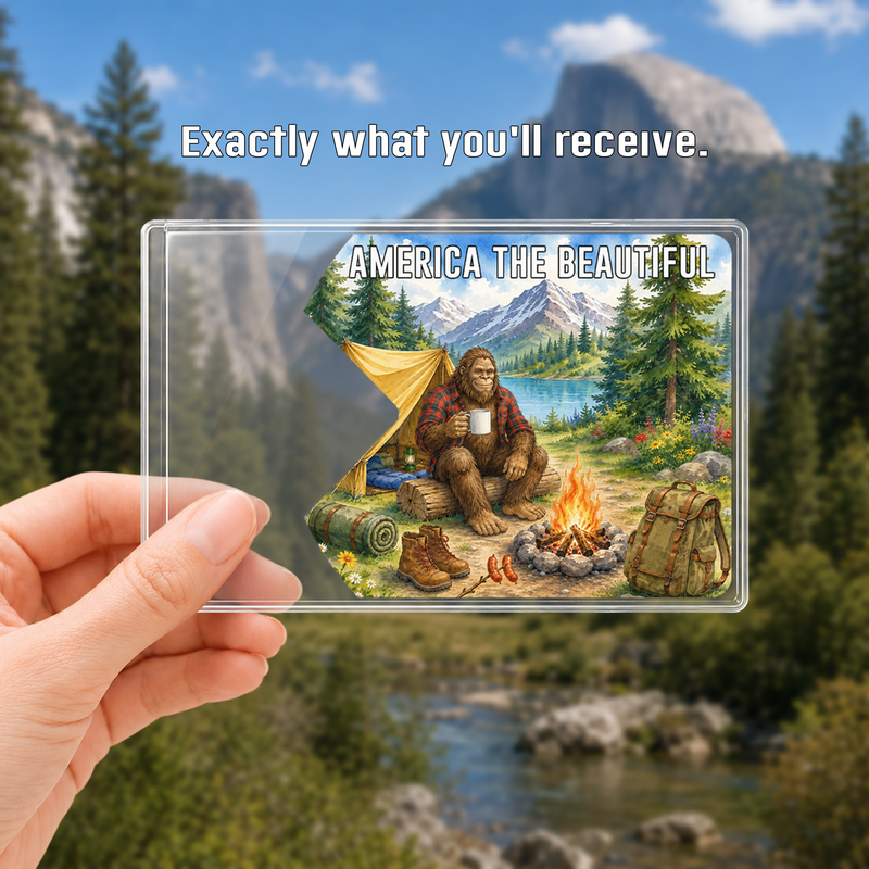 Bigfoot Camfire National Park Pass Sleeve – Hiking Camping Gift