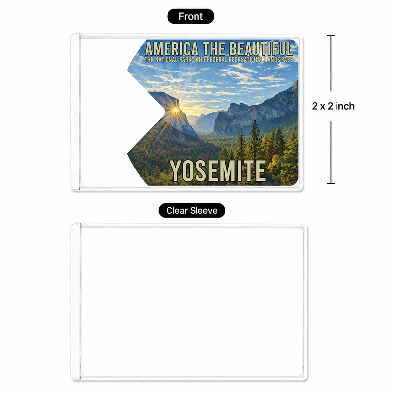 Yosemite National Park Pass Sleeve | Gift For Hikers & Travel Lovers | Pass Protector