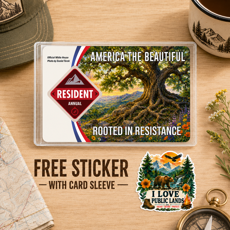Rooted In Resistance National Park Pass Sleeve, Gift for Hikers