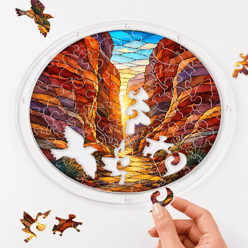 Desert Canyon Acrylic Puzzle Suncatcher, Window Hanging Decor, Gift for Nature Lovers