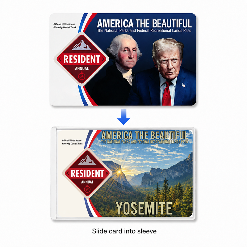 Yosemite National Park Pass Sleeve | Gift For Hikers & Travel Lovers | Pass Protector