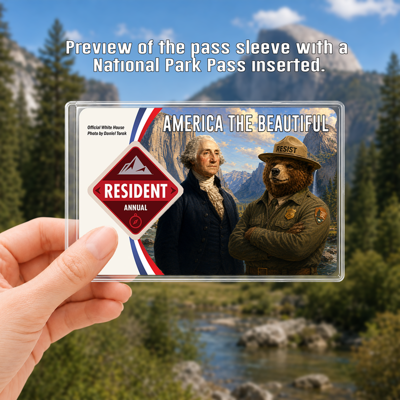 Resist Bear National Park Pass Sleeve – Gift for Hikers & Travel Lovers