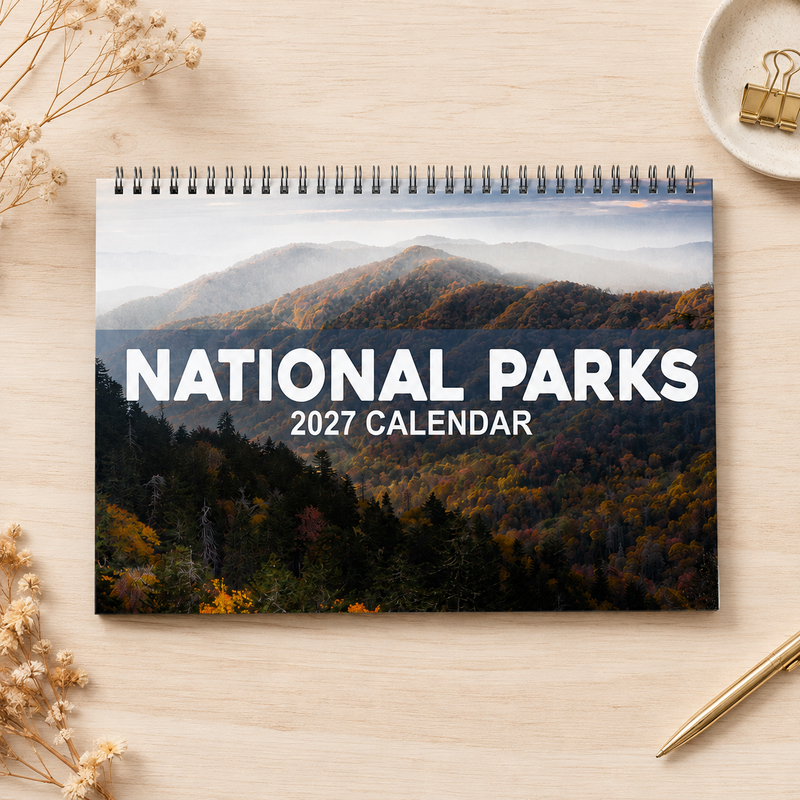 2027 National Parks Wall Calendar, Nature Calendar, Scenic Landscape Wall Decor, Outdoor Lover Gift
