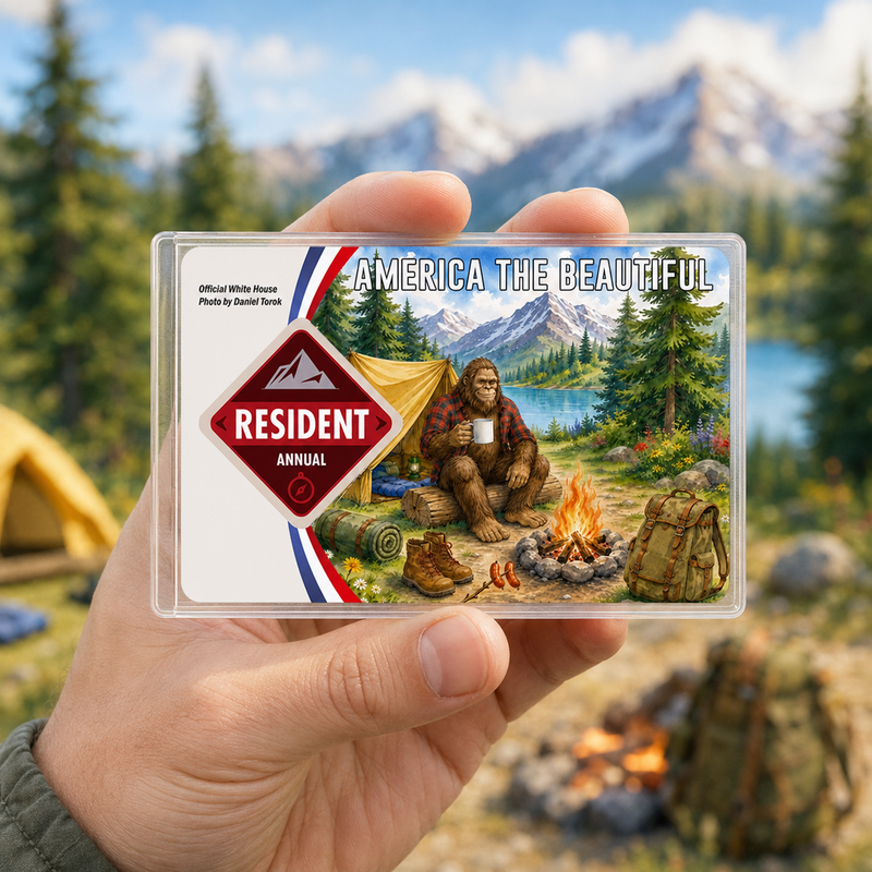 Bigfoot Camfire National Park Pass Sleeve – Hiking Camping Gift