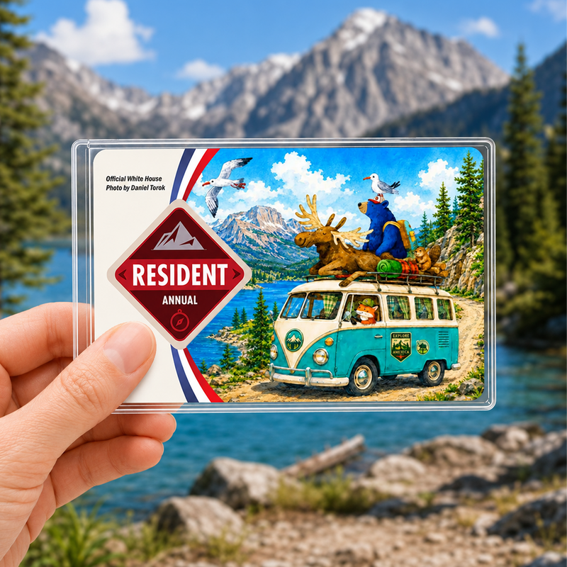 Funny Animal National Park Pass Sleeve, Gift for Hikers & Campers