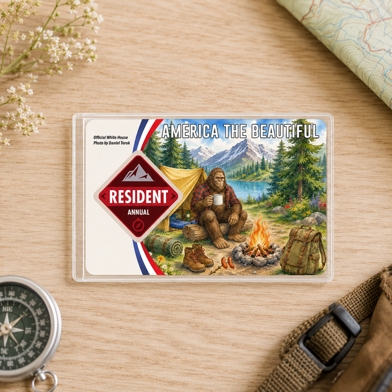 Bigfoot Camfire National Park Pass Sleeve – Hiking Camping Gift