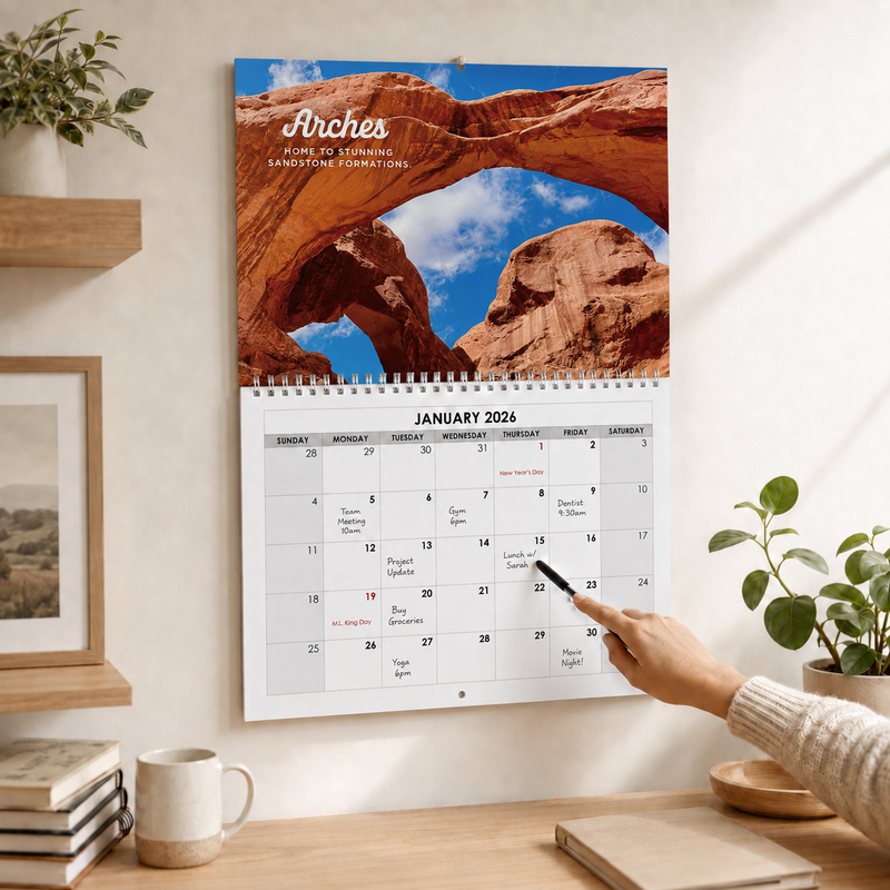 2027 National Parks Wall Calendar, 18-Month July 2026-Dec 2027 Monthly Calendar, Gift for National Park Lovers
