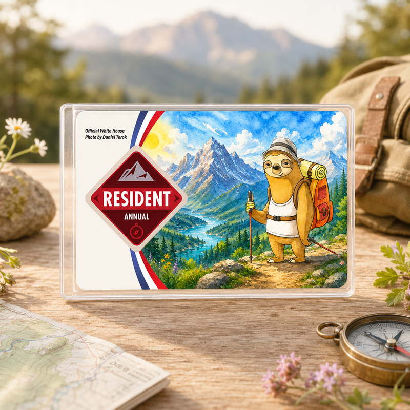 Sloth National Park Pass Sleeve | Hiking Camper Gift
