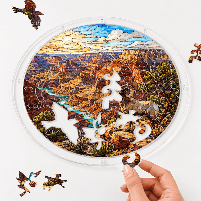Grand Canyon National Park Acrylic Puzzle Suncatcher, Window Hanging Decor, Gift for Nature Lovers