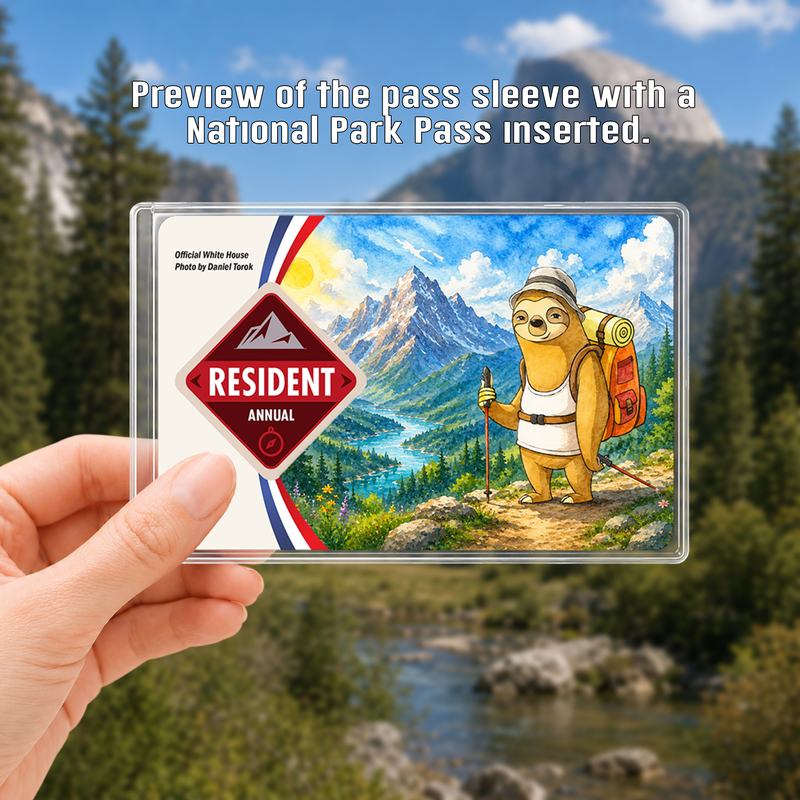 Sloth National Park Pass Sleeve | Hiking Camper Gift