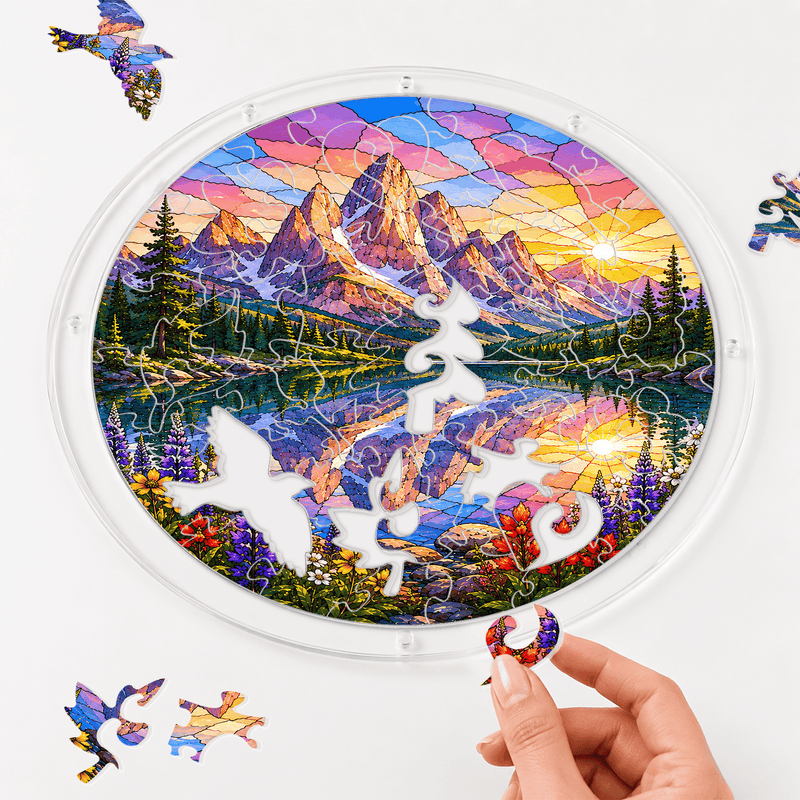 Grand Teton National Park Acrylic Puzzle Suncatcher, Window Hanging Decor, Gift for Nature Lovers