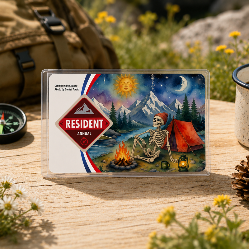 Skeleton National Park Pass Sleeve | Hiking Camper Gift