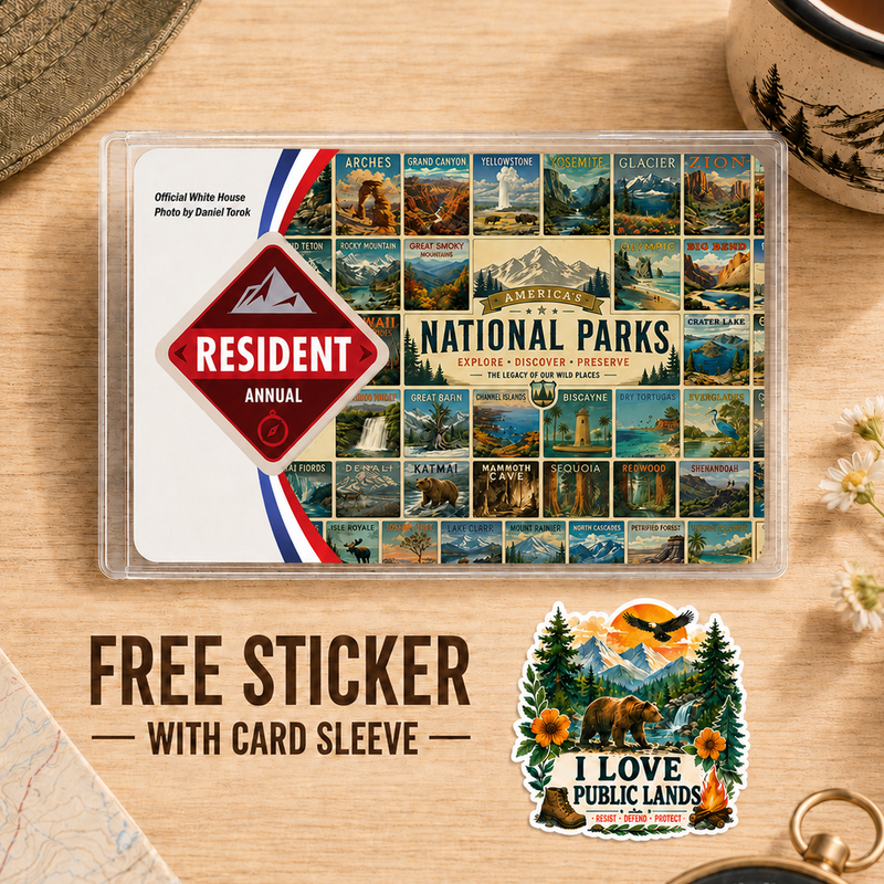 63 National Parks Pass Sleeve – Gift for Hikers & Campers