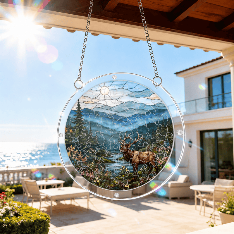 Great Smoky Mountains National Park Acrylic Puzzle Suncatcher, Window Hanging Decor, Gift for Nature Lovers