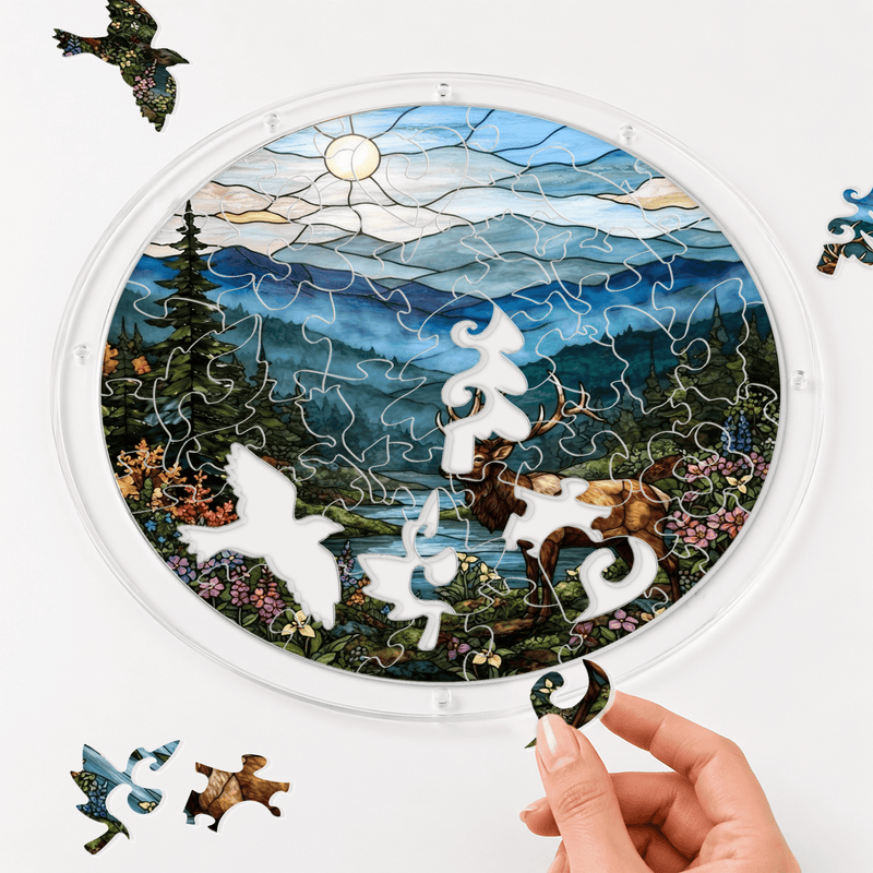 Great Smoky Mountains National Park Acrylic Puzzle Suncatcher, Window Hanging Decor, Gift for Nature Lovers