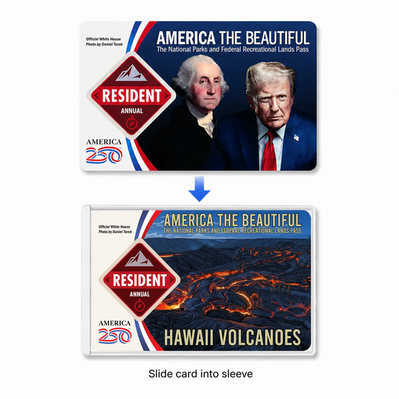 Hawaii Volcanoes National Park Pass Sleeve | Gift for Hiker & Camping Lover