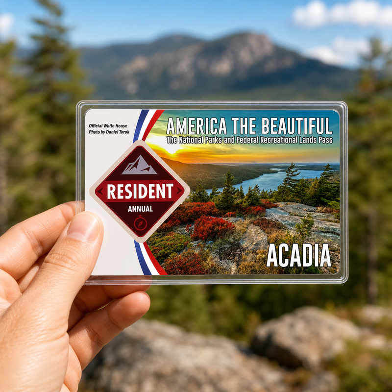 Acadia National Park Pass Sleeve | Gift For Hikers & Travel Lovers | Pass Protector