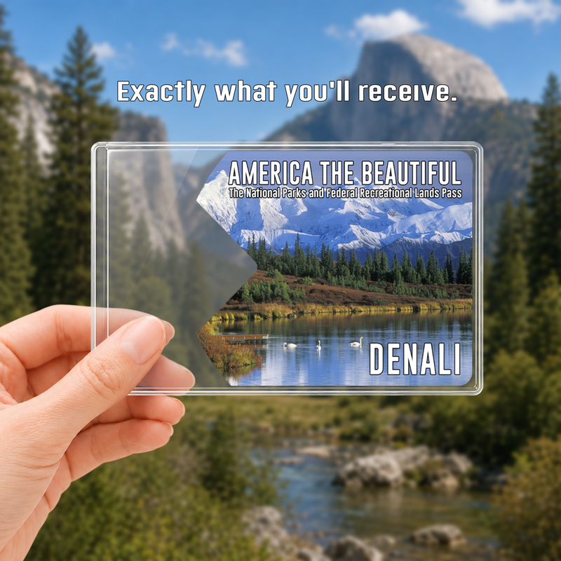 Denali National Park Pass Sleeve | Gift For Hikers & Travel Lovers | Pass Protector