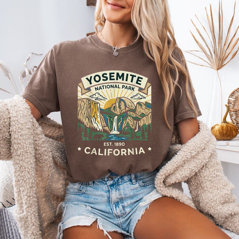 Yosemite National Park T-Shirt, Gift for Campers and Hikers