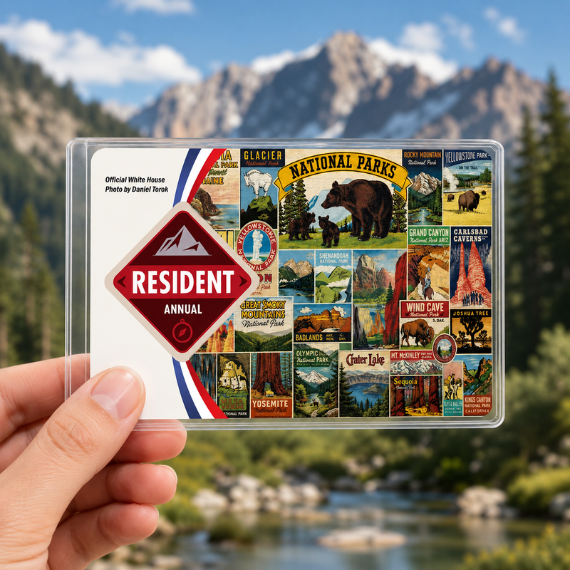 Vintage National Park Pass Sleeve | Gift for Hikers & Travel Lovers