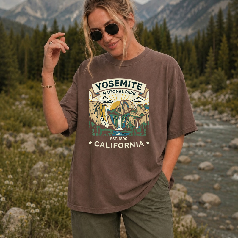 Yosemite National Park T-Shirt, Gift for Campers and Hikers