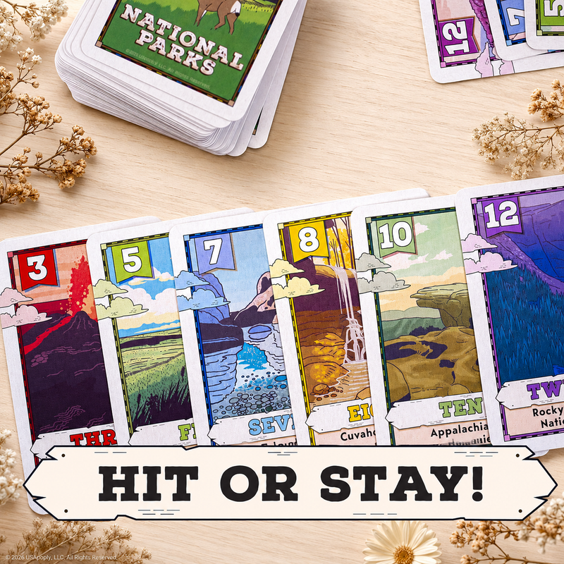 National Parks Card Game, Fast-Paced Family Travel Game, Art Inspired by America’s Natural Wonders