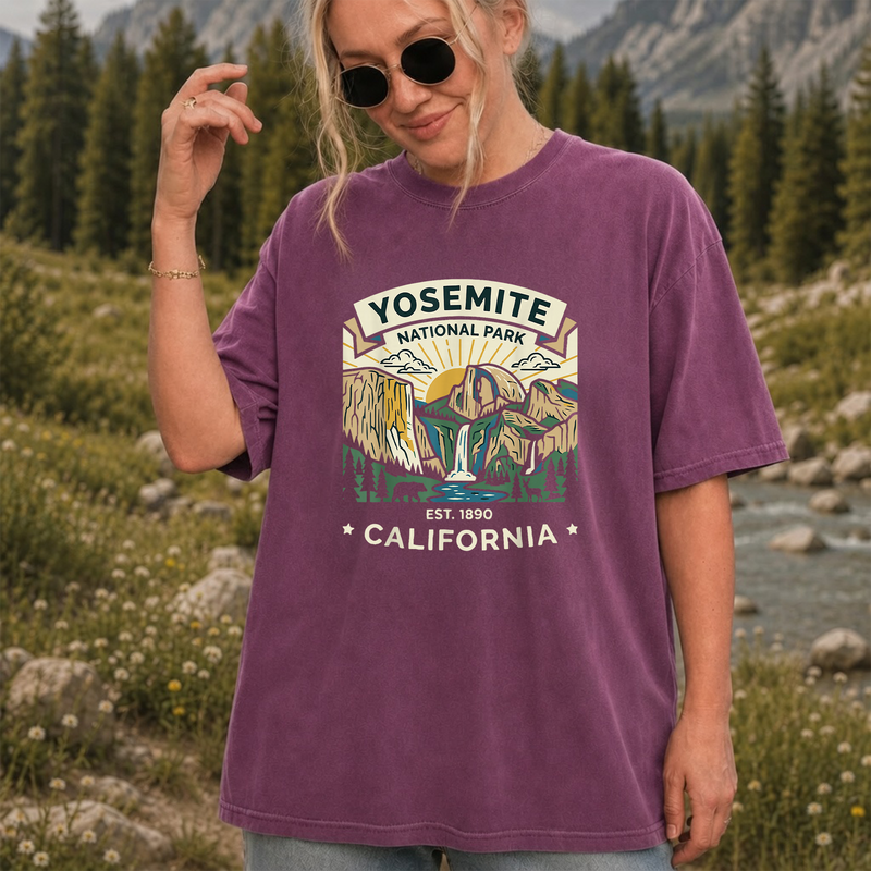 Yosemite National Park T-Shirt, Gift for Campers and Hikers