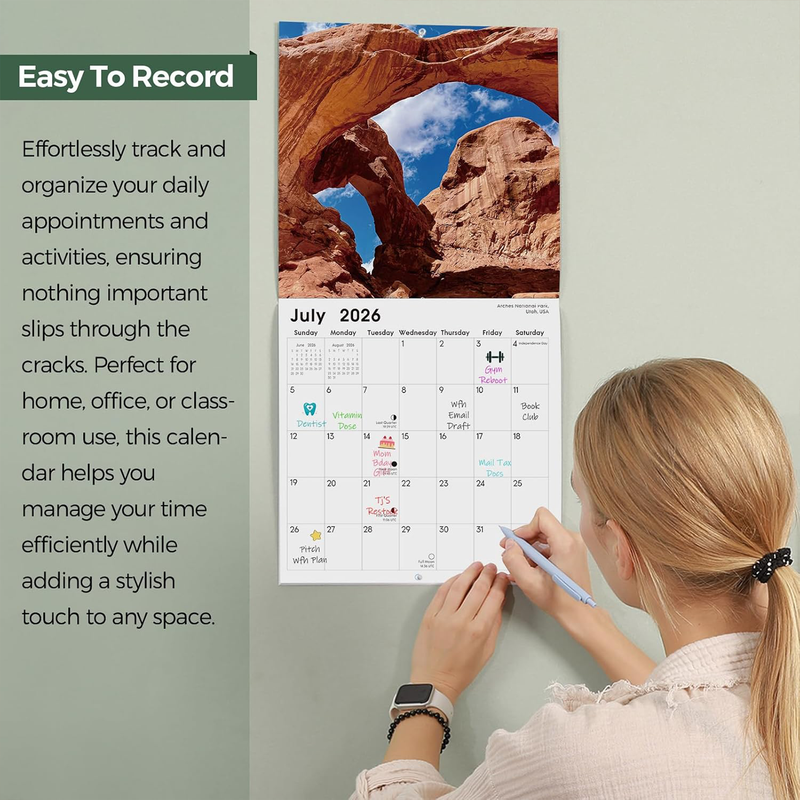 2027 National Parks Wall Calendar, 18-Month July 2026-Dec 2027 Monthly Calendar, Gift for National Park Lovers