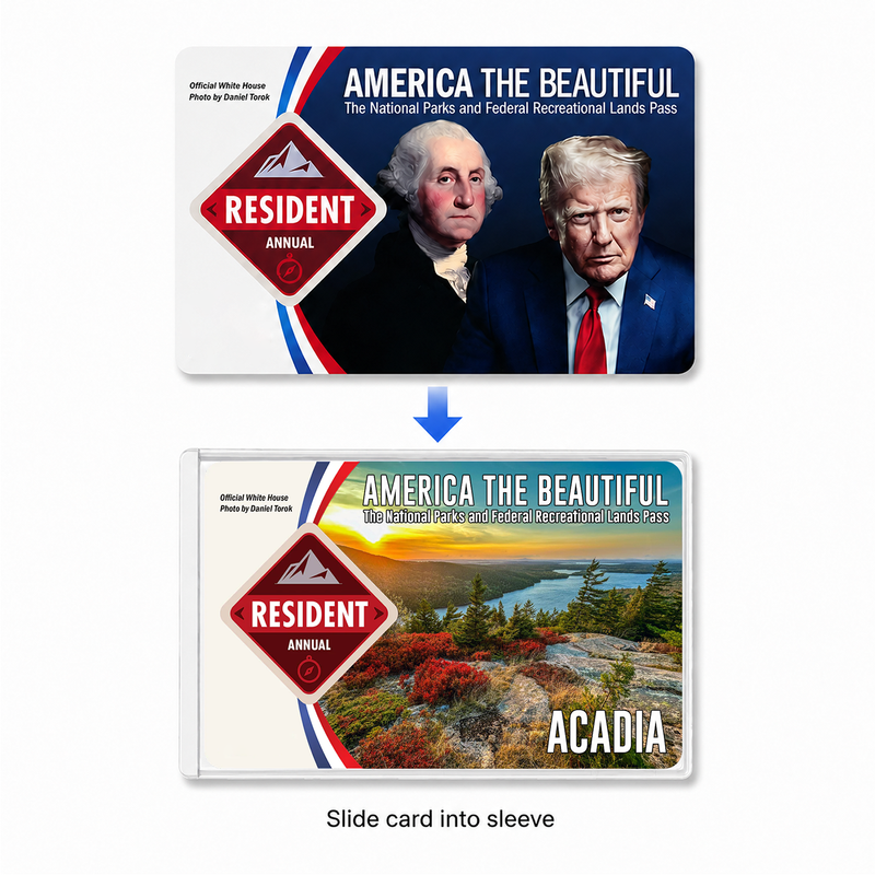 Acadia National Park Pass Sleeve | Gift For Hikers & Travel Lovers | Pass Protector