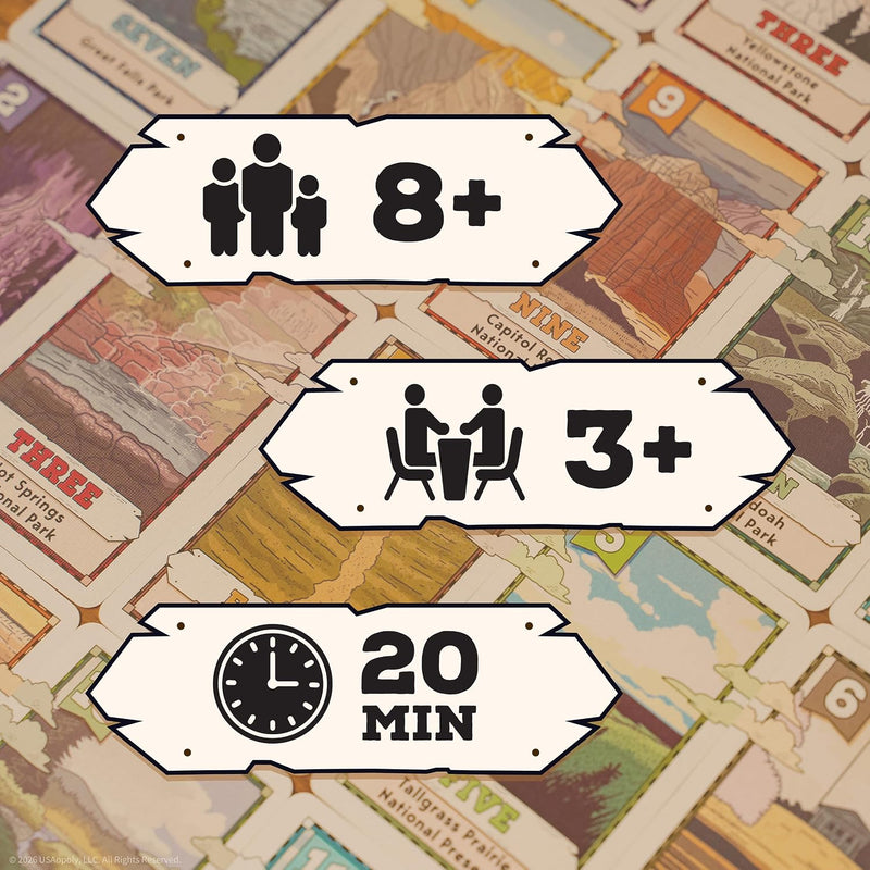 National Parks Card Game, Fast-Paced Family Travel Game, Art Inspired by America’s Natural Wonders
