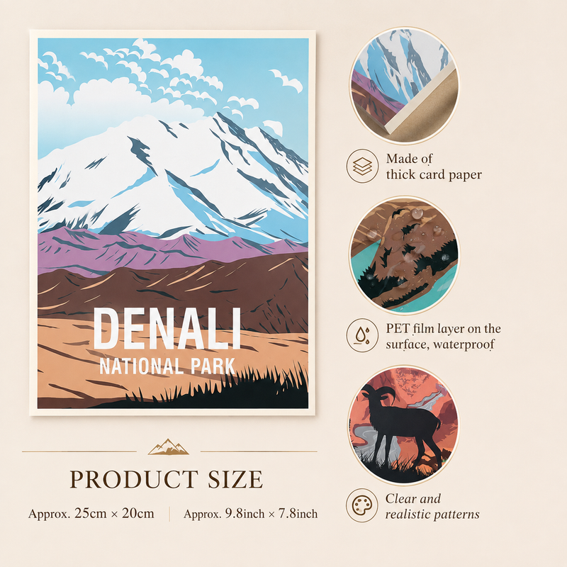 16 Pack National Park Posters, Vintage Travel Wall Art Prints, 8x10 Nature Decor