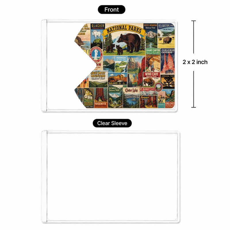 Vintage National Park Pass Sleeve | Gift for Hikers & Travel Lovers