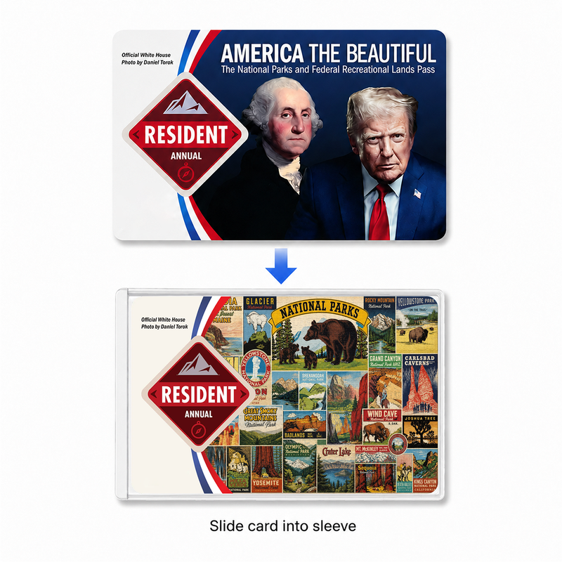 Vintage National Park Pass Sleeve | Gift for Hikers & Travel Lovers