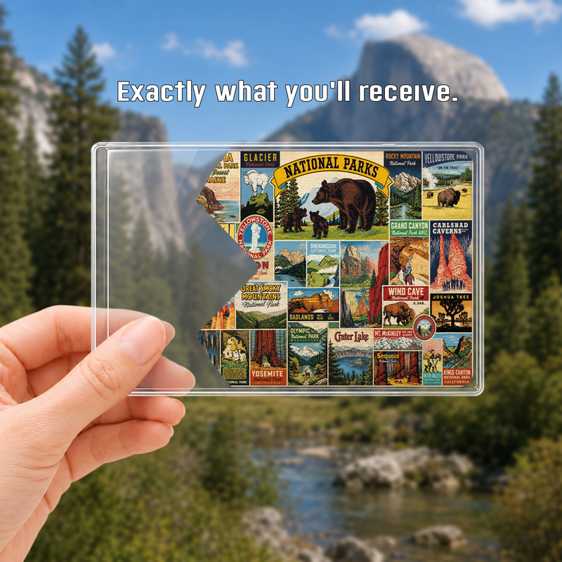 Vintage National Park Pass Sleeve | Gift for Hikers & Travel Lovers