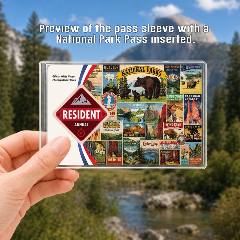 Vintage National Park Pass Sleeve | Gift for Hikers & Travel Lovers