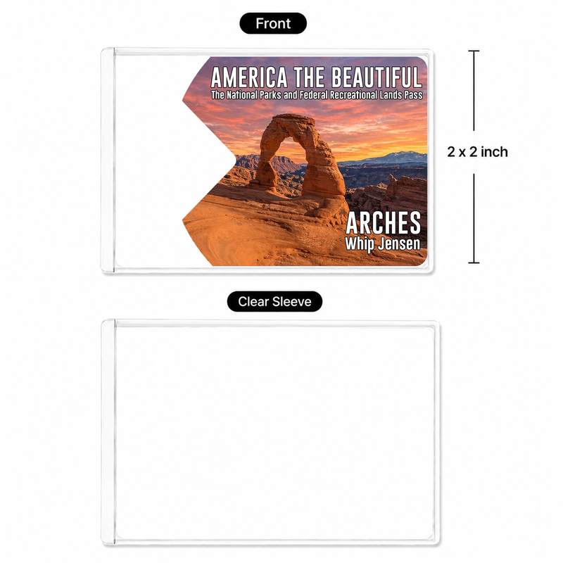 Custom Arches National Park Pass Sleeve – America the Beautiful Card Holder for Hikers & Travel Lovers