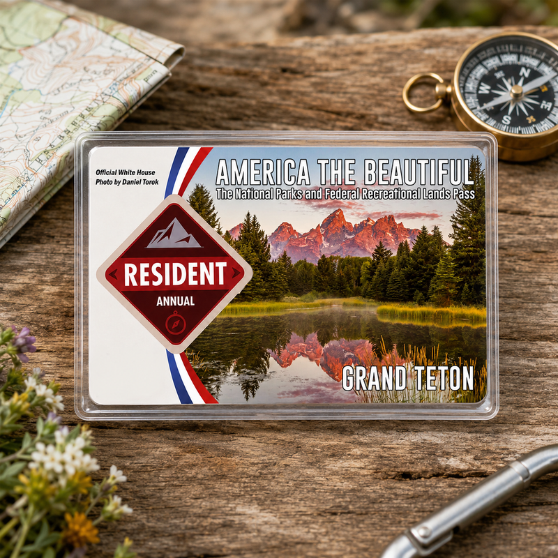 Grand Teton National Park Pass Holder - Gift For Hikers & Travel Lovers