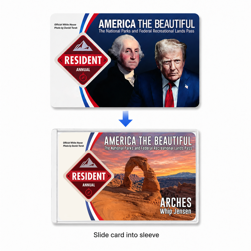 Custom Arches National Park Pass Sleeve – America the Beautiful Card Holder for Hikers & Travel Lovers