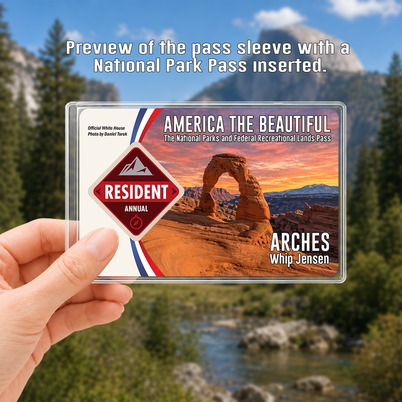Custom Arches National Park Pass Sleeve – America the Beautiful Card Holder for Hikers & Travel Lovers