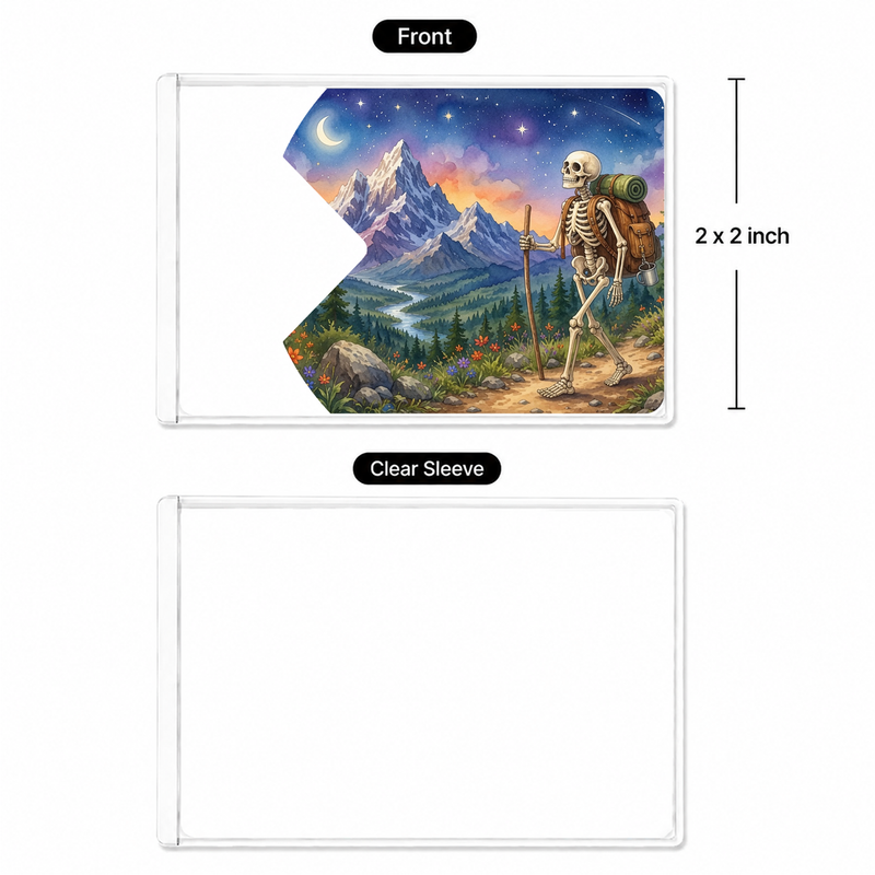 Skeleton National Park Pass Sleeve | Gift for Hikers and Nature Lovers