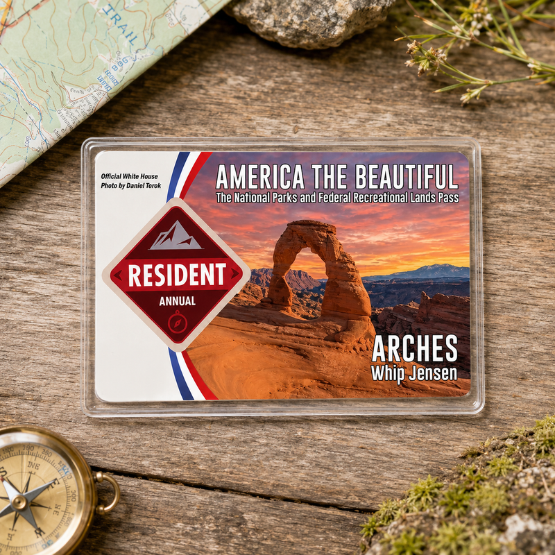 Custom Arches National Park Pass Sleeve – America the Beautiful Card Holder for Hikers & Travel Lovers