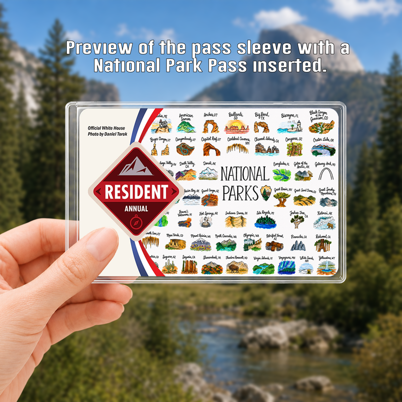 All National Parks Pass Sleeve | Gift for Park Collectors & Hikers